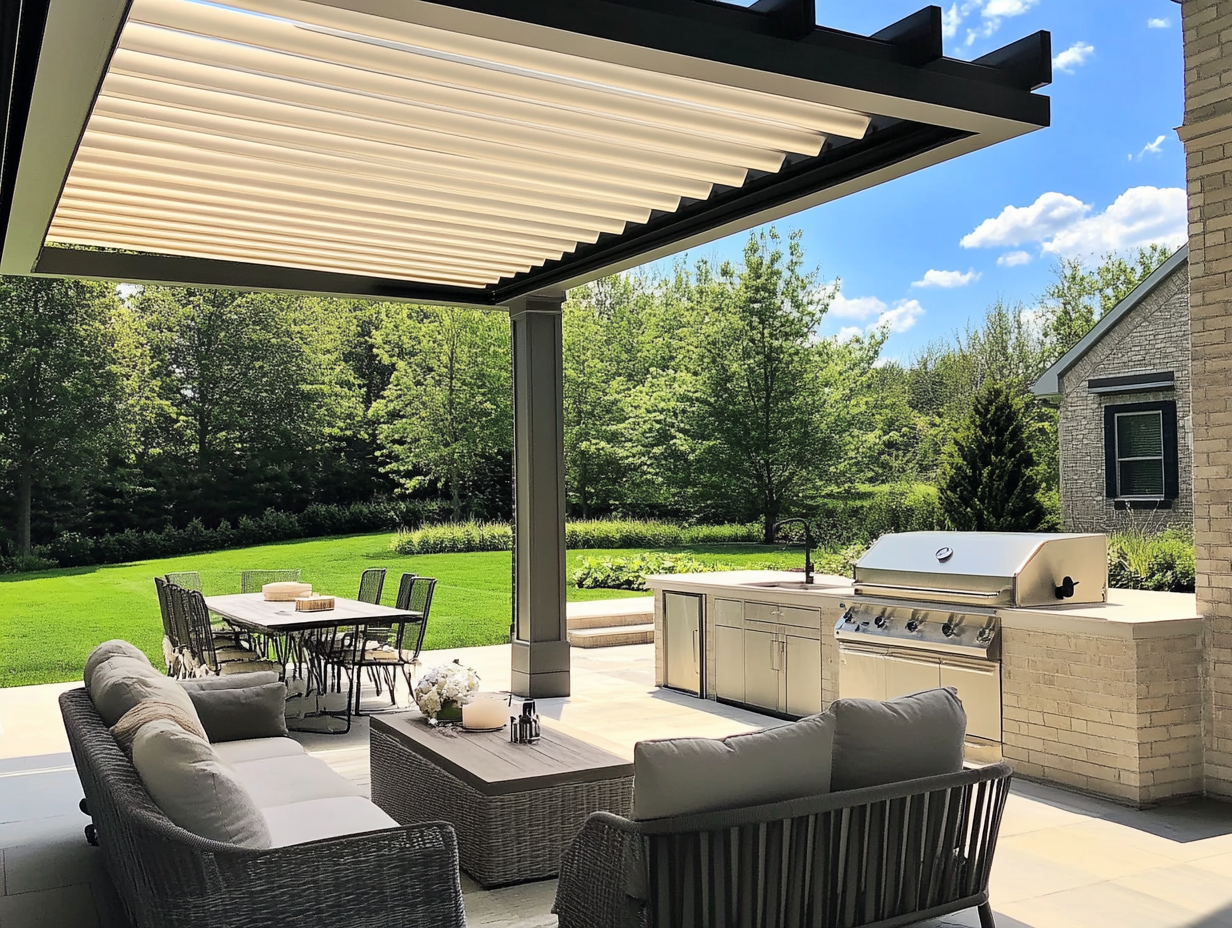 Transform Your Outdoor Space with an Innovative Adjustable Louvered Roof