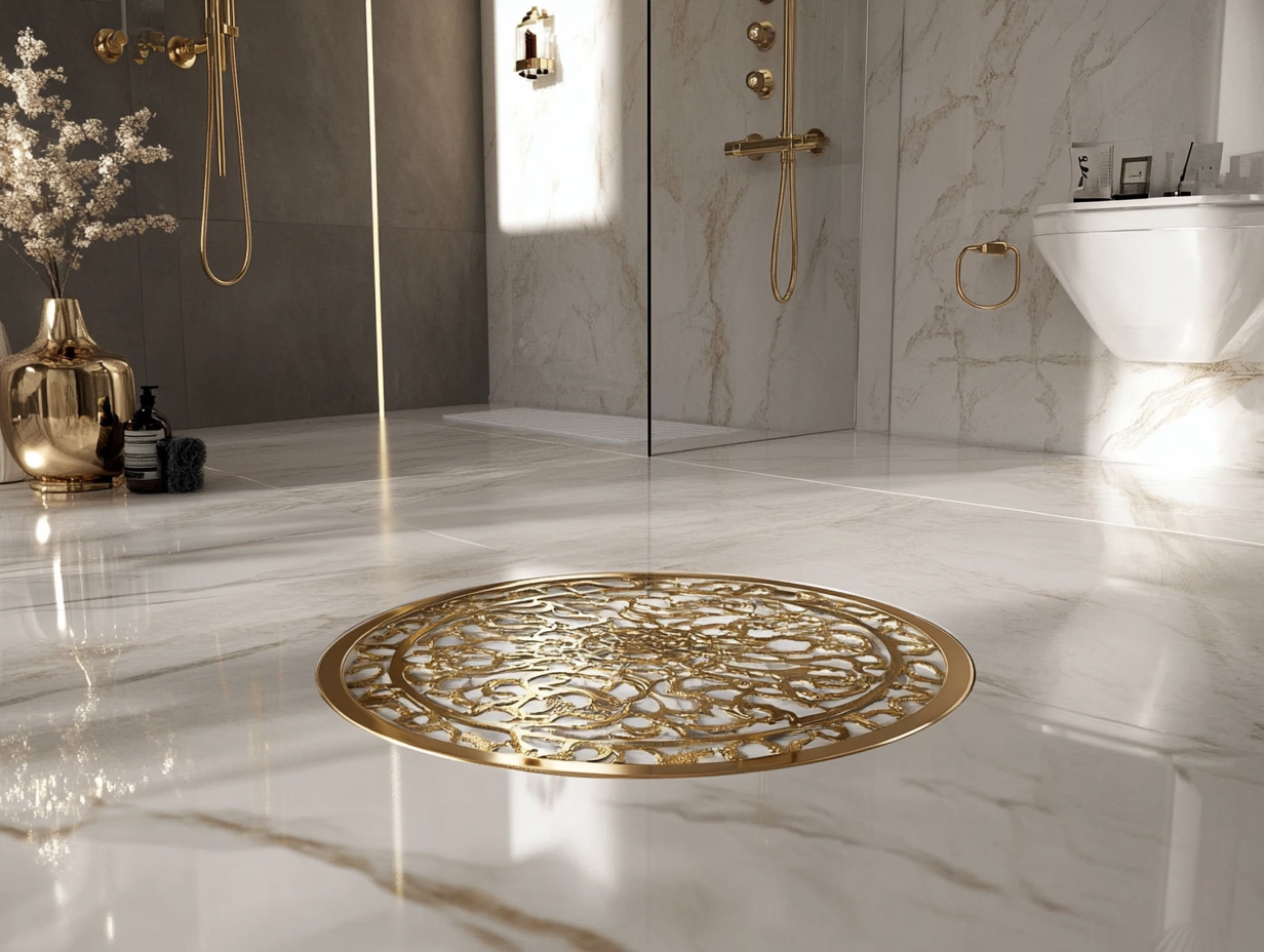 Exploring the Technical Specifications of Classic Gold Shower Floor Drain and Installation Guide