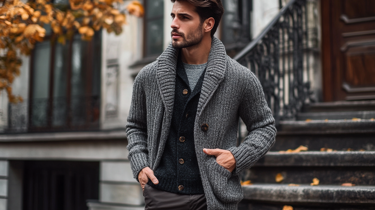 Elevate Your Style with Our Exclusive Men's Knit Cardigans: A Must-Have for Global Buyers