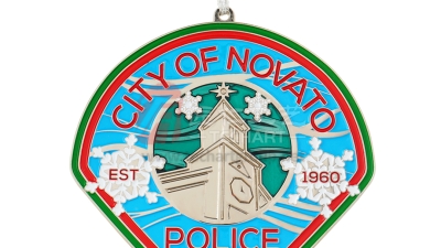 City of Novato Police Metal Ornament  .jpg