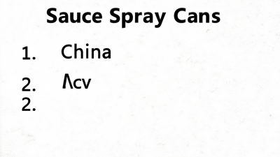 Top 10 Manufacturers of Sauce Spray Cans from China at the 137th Canton Fair