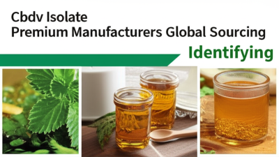 How to Identify Premium Manufacturers for the Best Cbdv Isolate in Global Sourcing