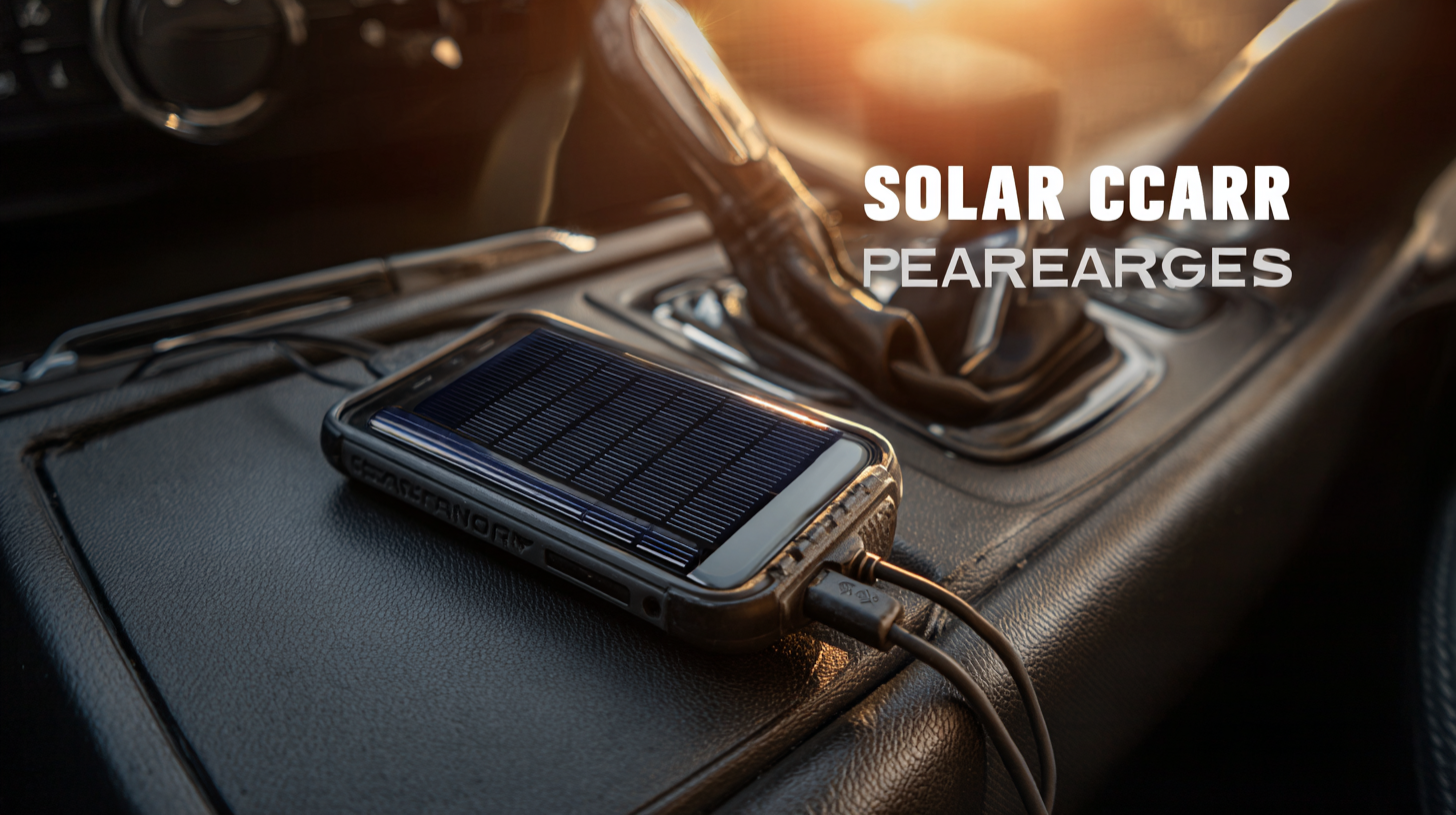Explore Premium Solar Car Chargers from China's Leading Manufacturer for Global Markets