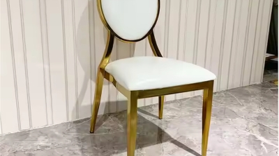 Golden Stainless Steel Chair with Round Back01.jpg