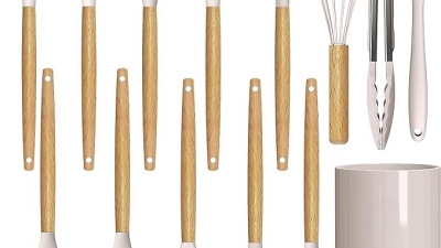 Wooden handles Silicone Kitchen Cooking Utensils