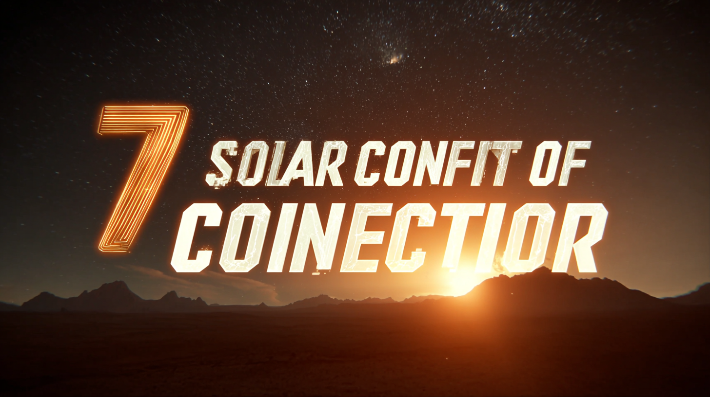 7 Key Benefits of Choosing the Best Solar Connector for Your Energy Needs