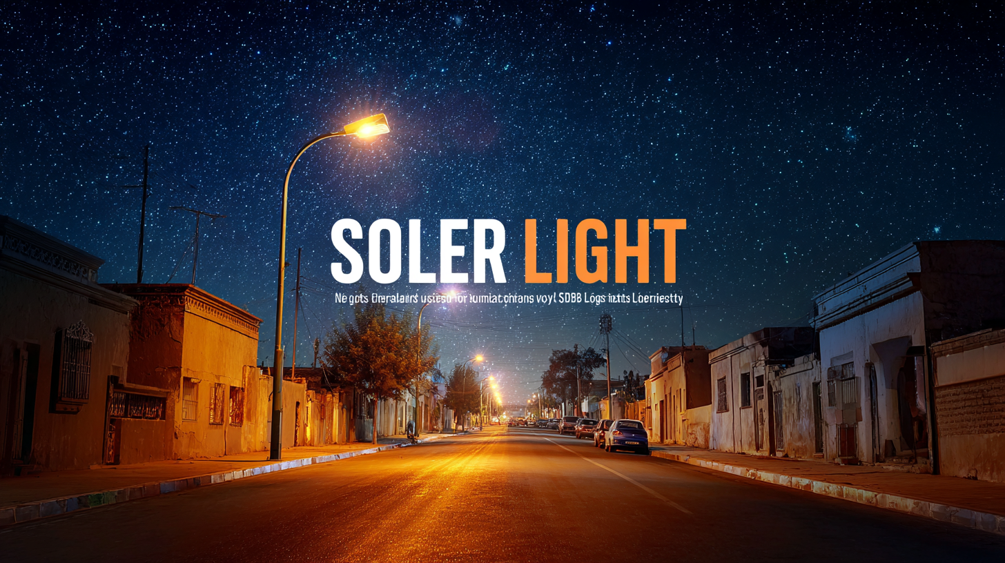 Unlocking Industry Standards for Best Solar Street Light Led Solutions in Global Markets
