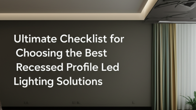 Ultimate Checklist for Choosing the Best Recessed Profile Led Lighting Solutions