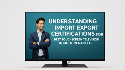 Understanding Import Export Certifications for Best Touchscreen Television in Modern Markets