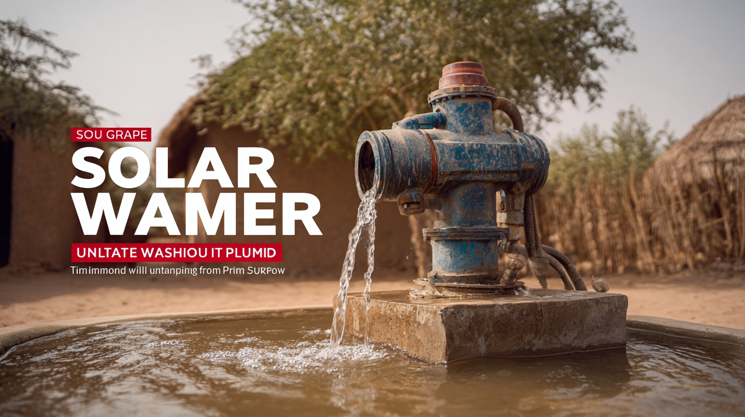 Ultimate Guide to Maximizing Efficiency with the Best Solar Water Pump Solutions Worldwide
