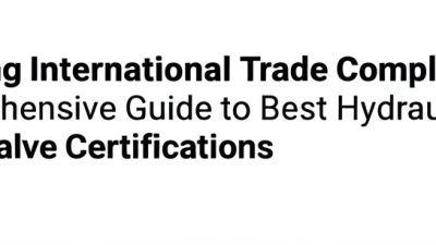Navigating International Trade Compliance: A Comprehensive Guide to Best Hydraulic Control Valve Certifications