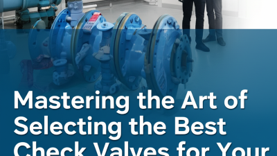 Mastering the Art of Selecting the Best Check Valves for Your Applications