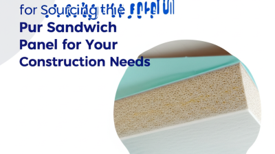 Essential Checklist for Sourcing the Best Pur Sandwich Panel for Your Construction Needs