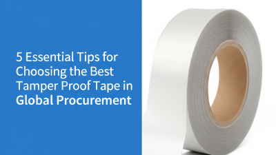 5 Essential Tips for Choosing the Best Tamper Proof Tape in Global Procurement