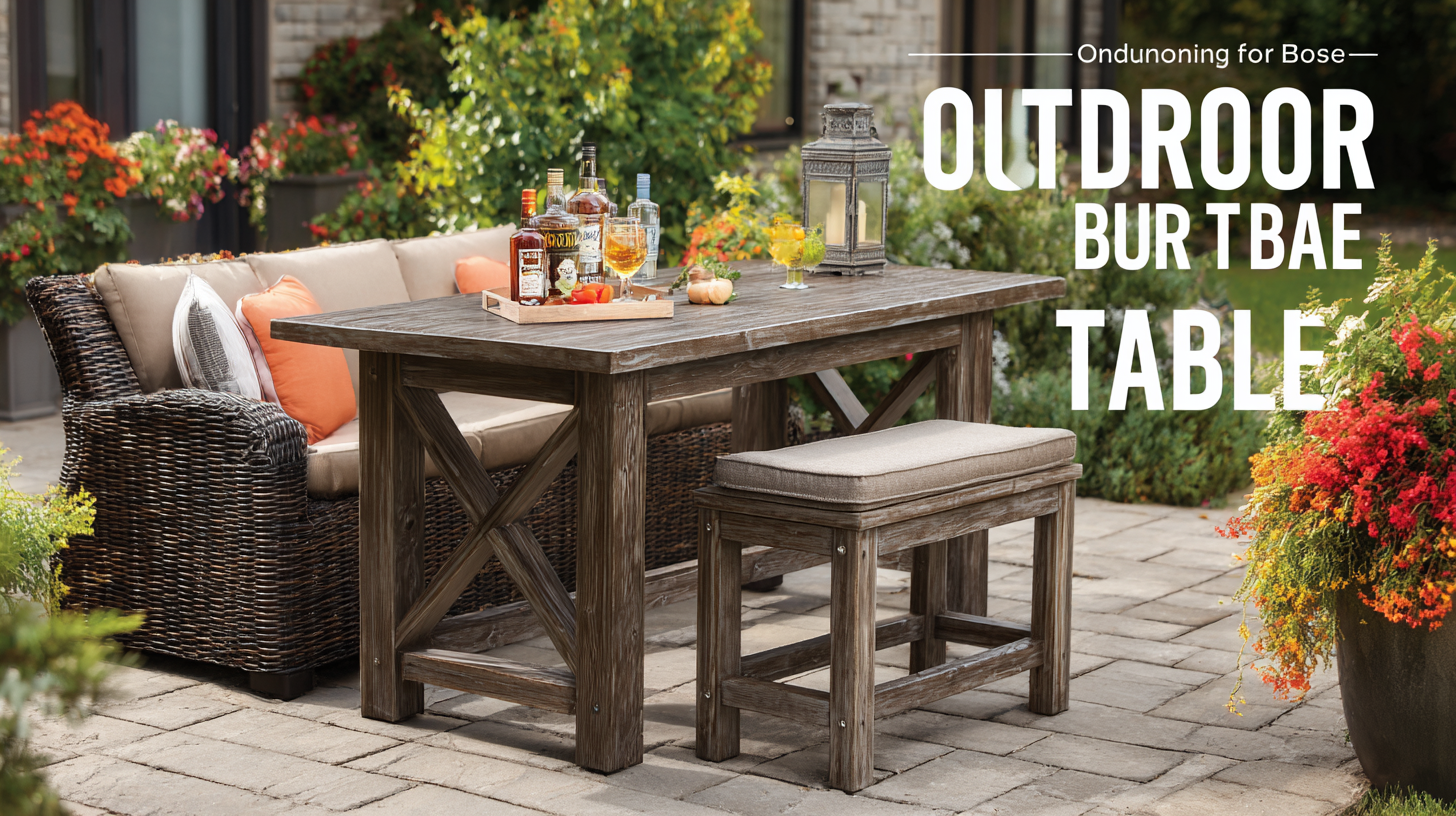 Understanding the 2025 Trends in Outdoor Spaces with the Best Outdoor Bar Table Selection Guide