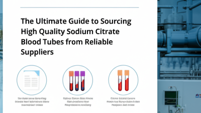 The Ultimate Guide to Sourcing High Quality Sodium Citrate Blood Tubes from Reliable Suppliers