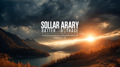 Unlocking Global Markets with Premium Solar Array Battery Storage from China