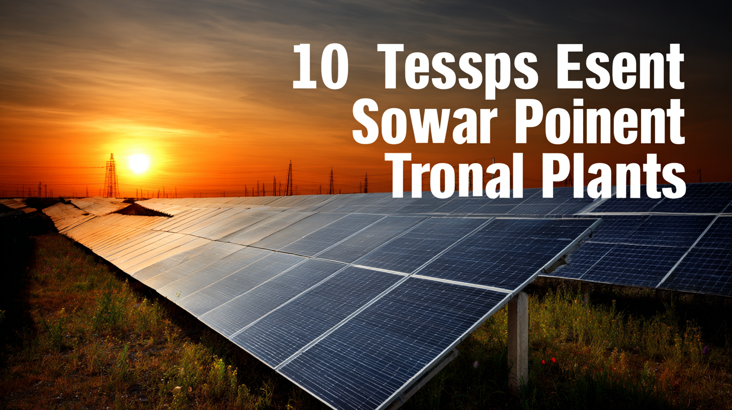10 Essential Tips for Sourcing the Best Solar Power Plants Around the Globe