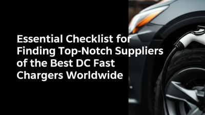 Essential Checklist for Finding Top-Notch Suppliers of the Best DC Fast Chargers Worldwide