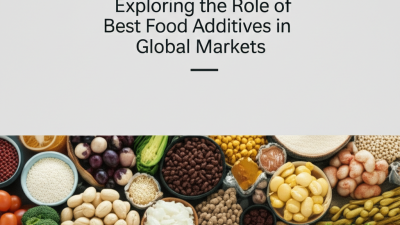 The Future of Food Innovation: Exploring the Role of Best Food Additives in Global Markets