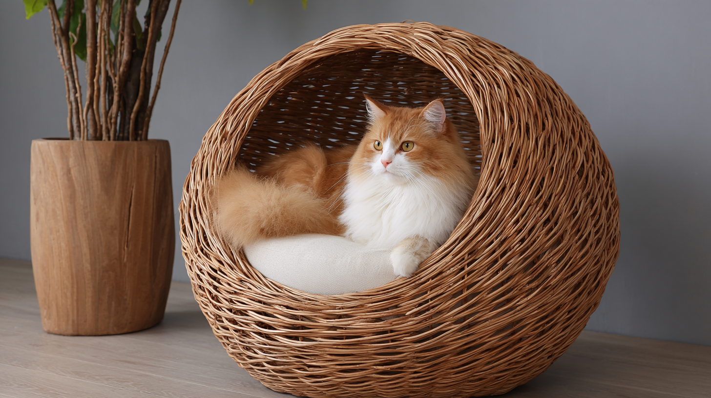 Elevate Your Pet's Lifestyle with Premium Rattan Cat Furniture Crafted in China