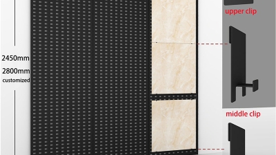 Perforated Straight Display Rack Fit to Wall，Suitable Display Various Sample Size4.jpg