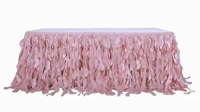 Wedding Ruffled Table Skirt pink for Rectangle&Rou01.jpg