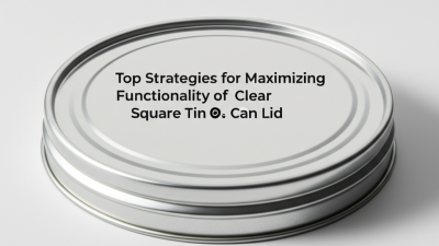 Top Strategies for Maximizing Functionality of Clear Square Tin Can Lid