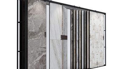 MACHUAN Multi-functiona Sliding Tile Display Rack for Showrooms
