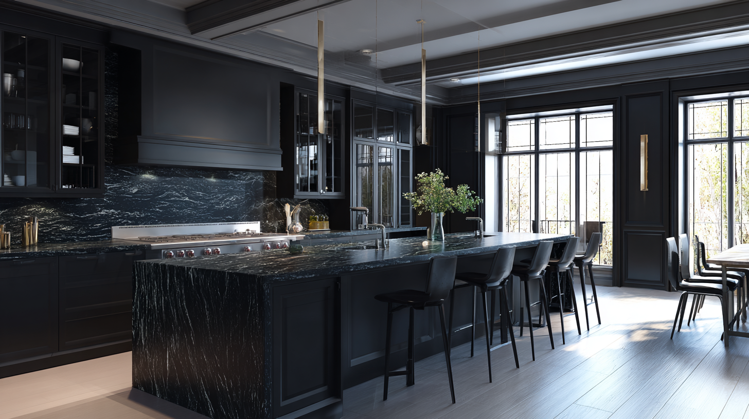 Unveiling the Versatility of Black Countertops Quartz: Top 5 Unique Design Examples for Modern Kitchens
