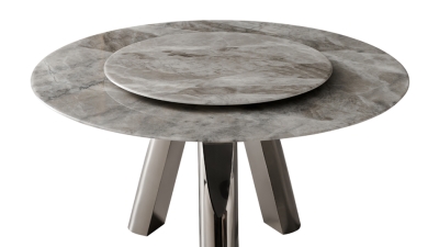 Modern Convertible Round Dining Table With Stainless Steel Base (1).jpg