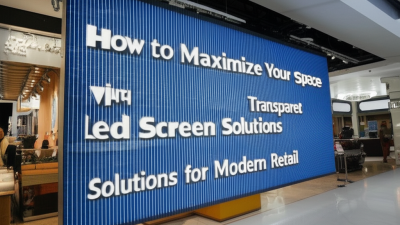 How to Maximize Your Space with Transparent Led Screen Solutions for Modern Retail