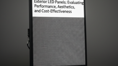 Exterior LED Panels: Evaluating Performance, Aesthetics, and Cost-Effectiveness