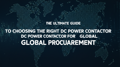 The Ultimate Guide to Choosing the Right DC Power Contactor for Global Procurement