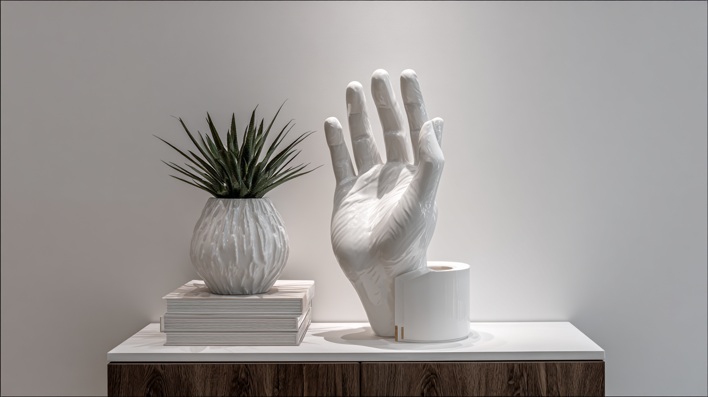 What is the Allure of the White Hand Vase in Modern Decor?