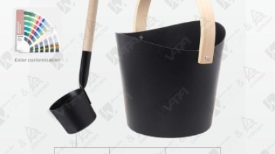 Sauna Accessory Set Sauna Aluminum Bucket and Ladle Kit MB008 (1).jpg