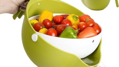 Rotatable Colander with Wash Bowl for Fruits and Vegetables 1.jpg