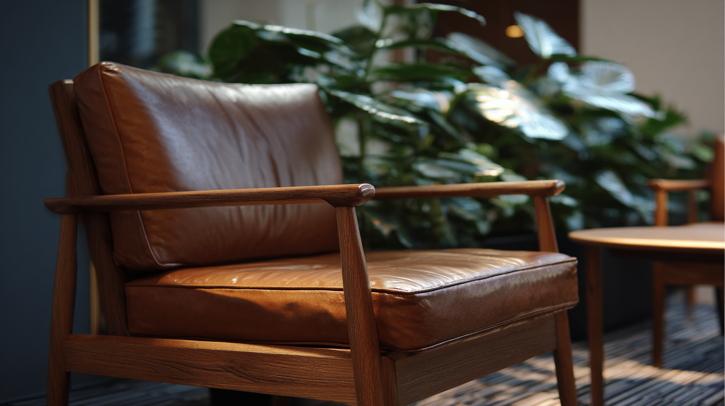 Leather Wood Armchair