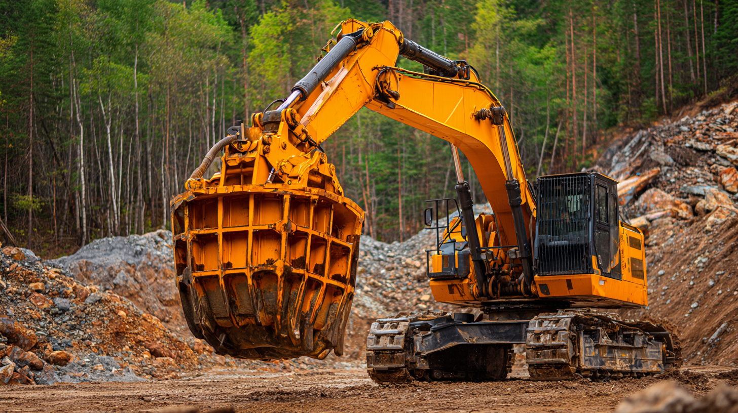What is the Functionality of the Grapple Bucket Cylinder in Heavy Machinery