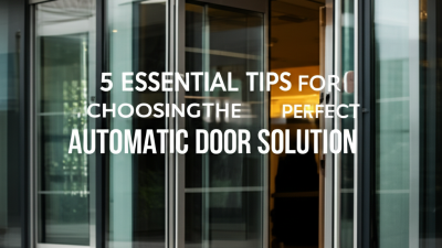 5 Essential Tips for Choosing the Perfect Automatic Door Solution