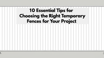 10 Essential Tips for Choosing the Right Temporary Fences for Your Project