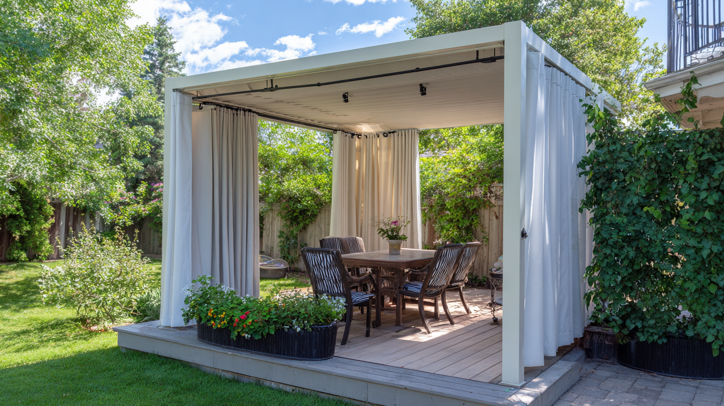 Transform Your Outdoor Space with Elegant Pergolas Featuring Side Curtains for Ultimate Privacy