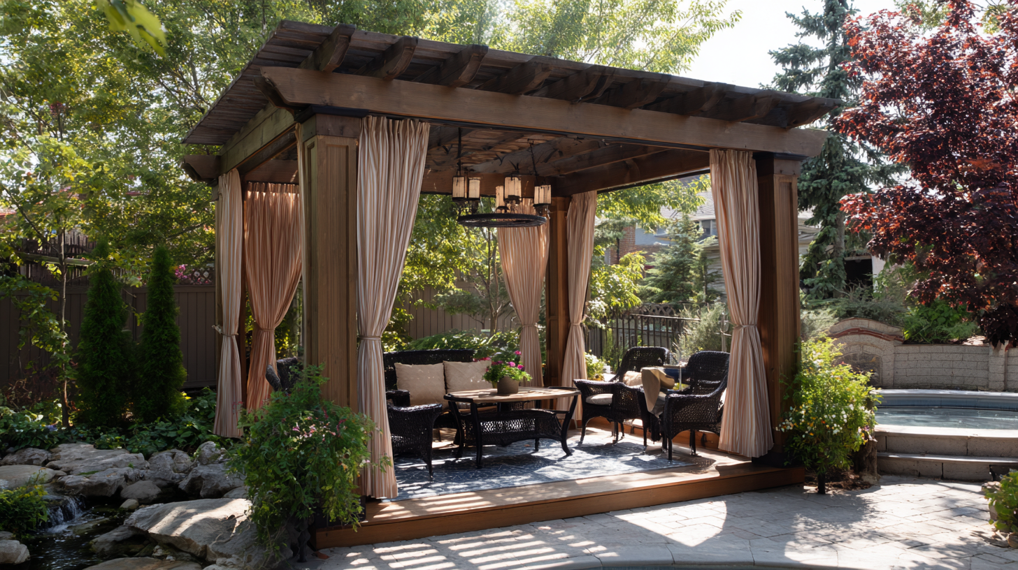 Transform Your Outdoor Space with Elegant Pergolas Featuring Side Curtains for Ultimate Privacy