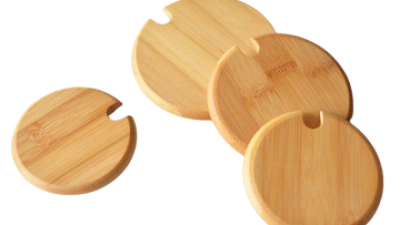 Natural bamboo lid bamboo cup lid wooden lid logo steel spoon batch customization universal large-caliber wooden mug breakfast cup custom cup lid punch hole for straw (1).png