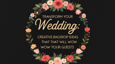 Transform Your Wedding: Creative Backdrop Ideas That Will Wow Your Guests