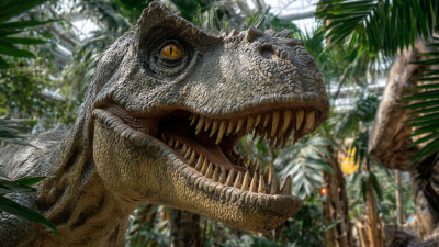 Descubra o fascinante mundo dos dinossauros em tamanho real e seus habitats realistas.