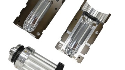 Front view of 300ml PET bottle blow mold for aseptic line