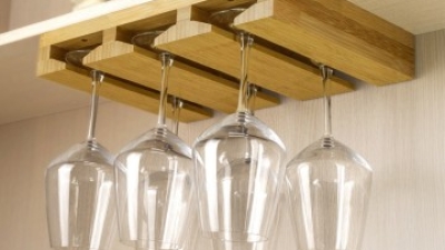 Under Cabinet Wine Glass Rack Bamboo Stemware Rack Home Kitchen Wine Glass Display Rack Bar Restaurant Measuring Wine Glass Stand (1).jpg