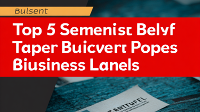 Top 5 Benefits of Using Tamper Proof Security Labels for Your Business