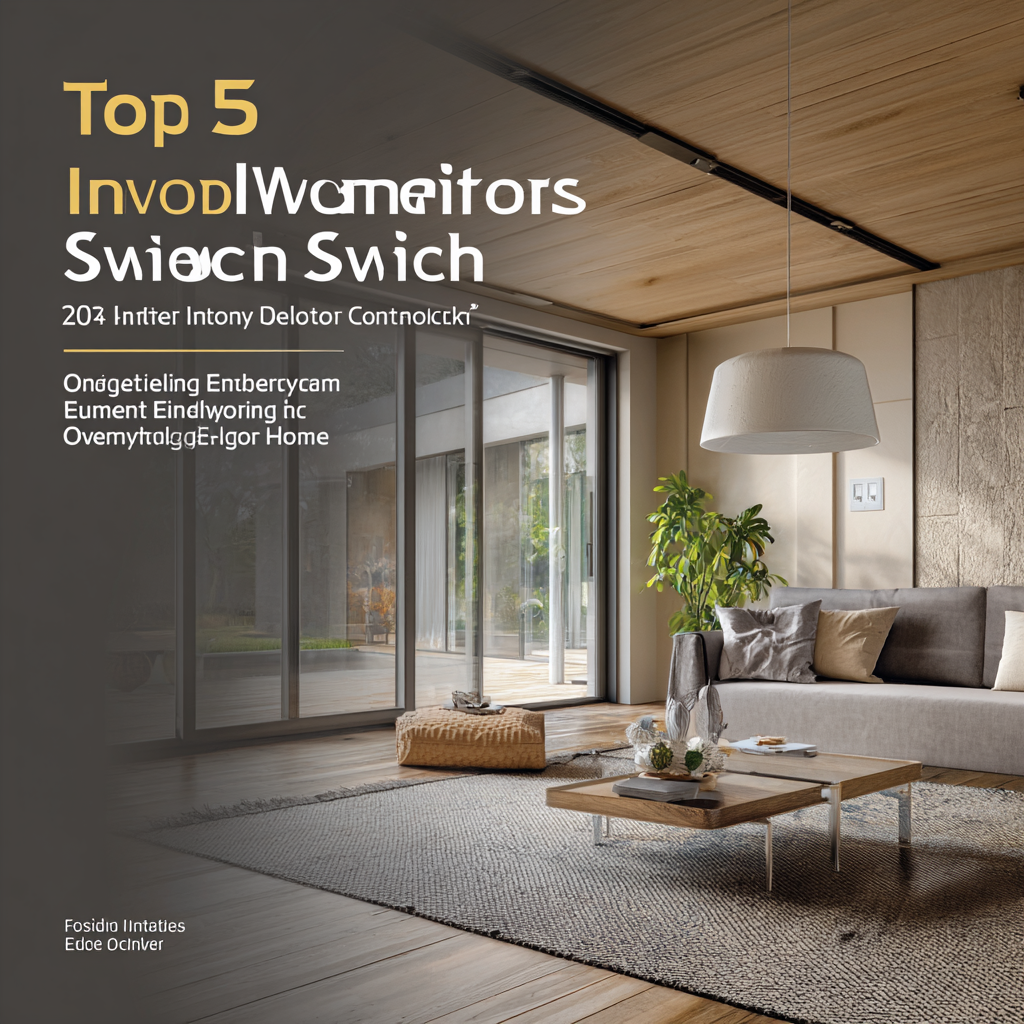 Top 5 Indoor Switches for Smart Homes in 2023 Optimizing Energy Efficiency and Convenience